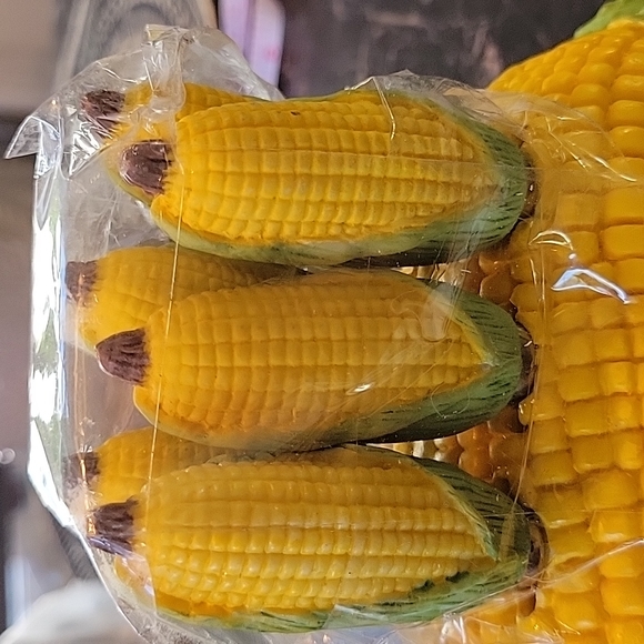 6 Snack Forks ou hors d'œuvre Forks corn mold for party table center rare - Picture 3 of 5